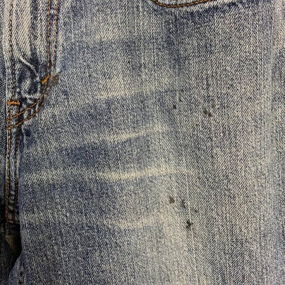Levi's 527 Low Boot Cut Distressed Denim Jeans - Picture 7 of 16